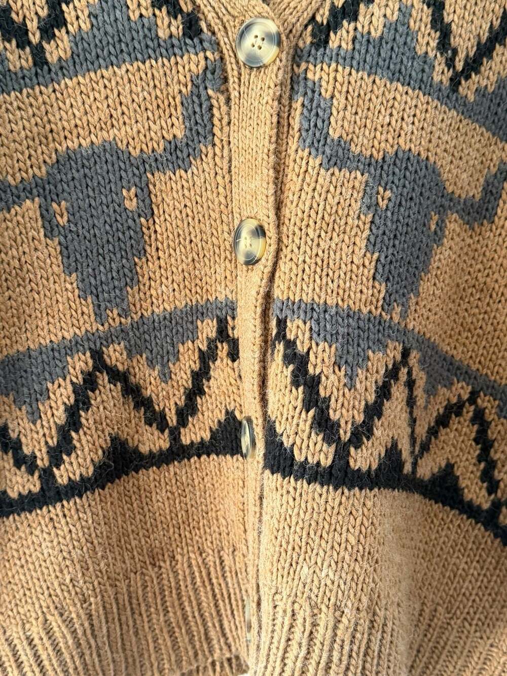 Stetson Steer Head Cropped Cardigan Brown Size M - Picture 4 of 14